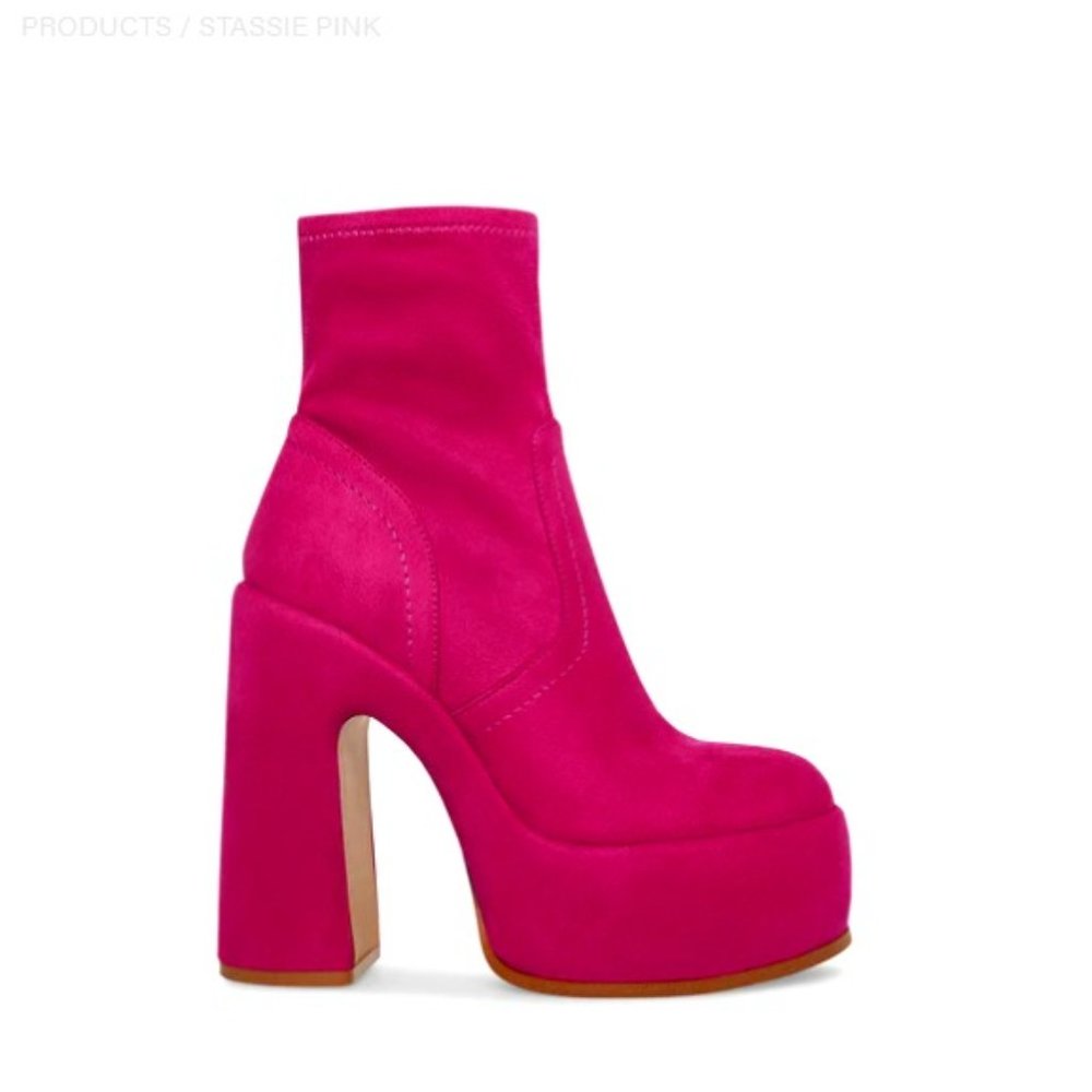 Steve Madden Hot Pink Platform STASSIE  Boot 7.5
